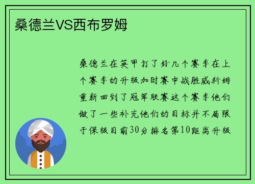 桑德兰VS西布罗姆